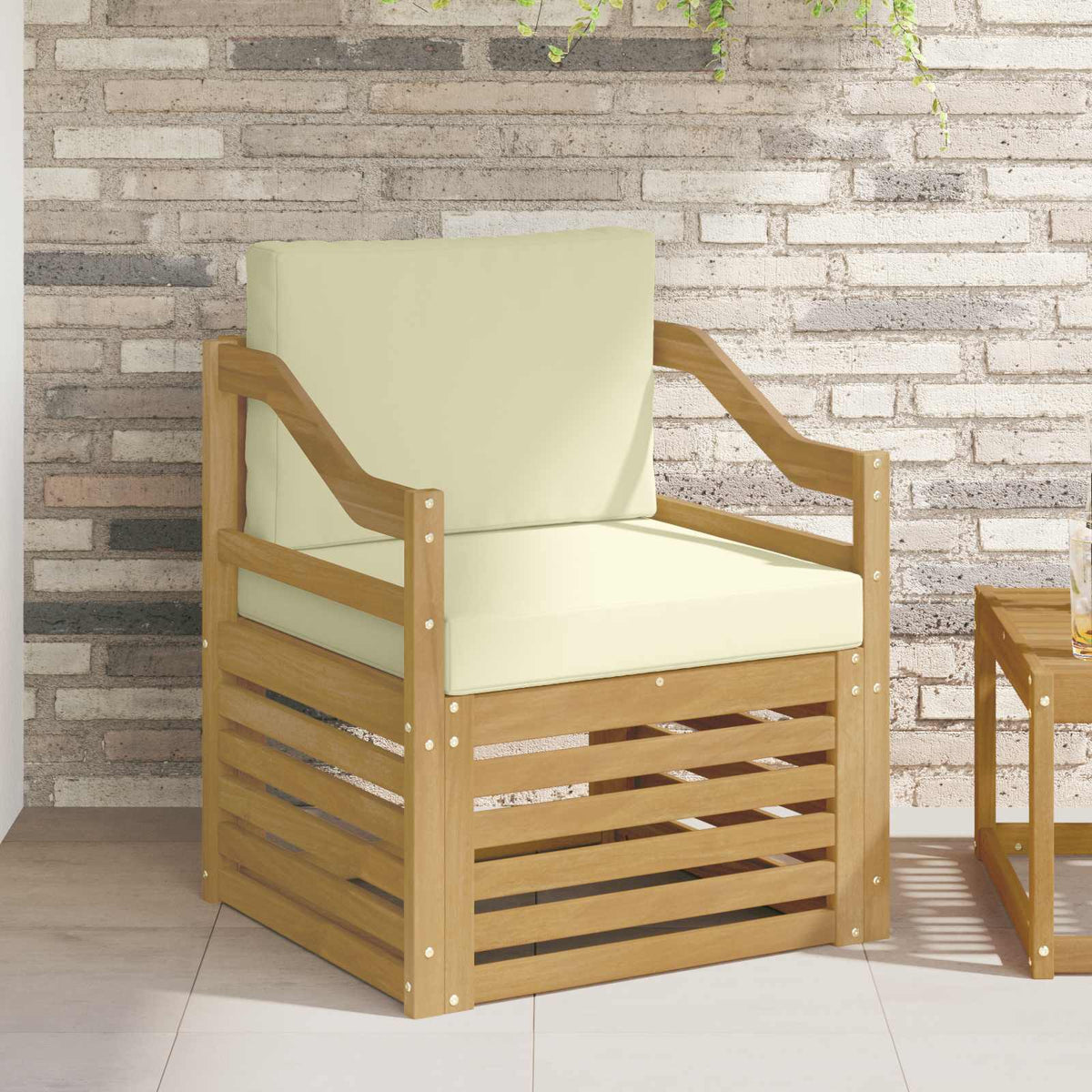 Tuinbank Polyester Wit en crèmekleurig is nu te koop bij PeponiXL, paradijselijk wonen!