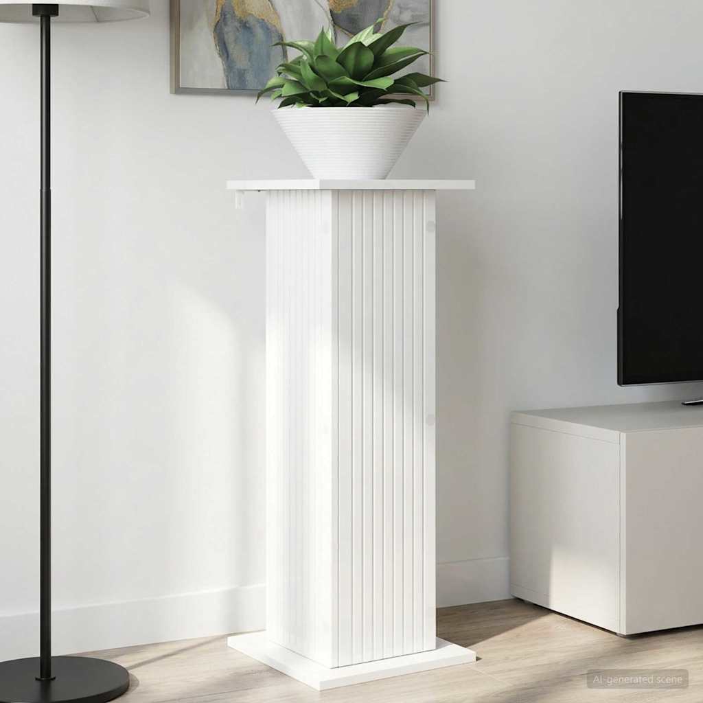 Plantenstandaard 2 pcs Hoogglans Wit 30,5 x 30 x 80,5 cm is nu te koop bij PeponiXL, paradijselijk wonen!