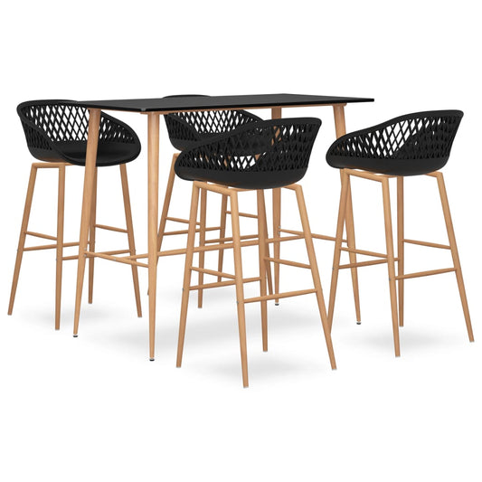 5-delige Barset zwart is nu te koop bij PeponiXL, paradijselijk wonen!