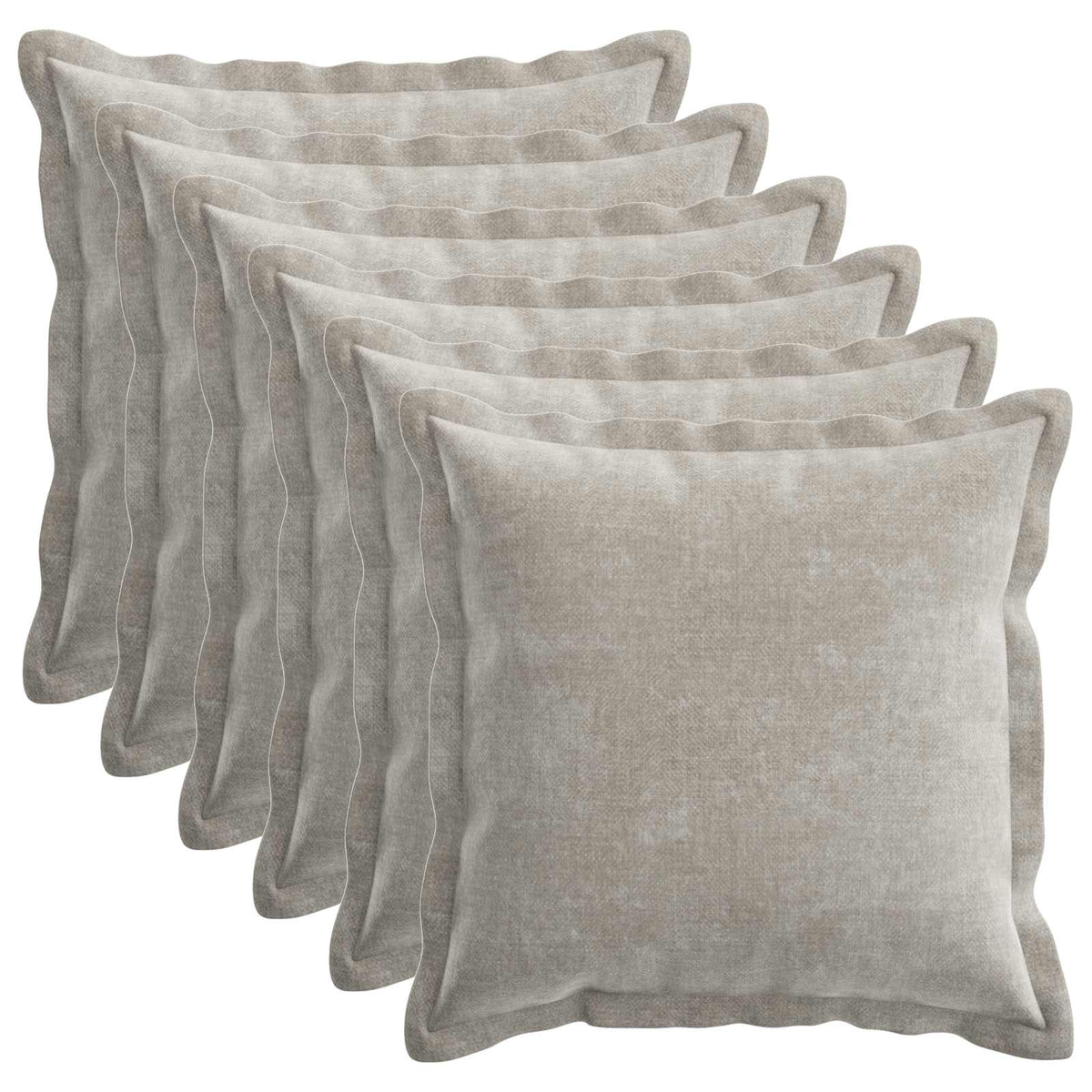 Kussensloop 6 st HOUTEN Lichtgrijs 40 x 40 cm Chenille Stof is nu te koop bij PeponiXL, paradijselijk wonen!