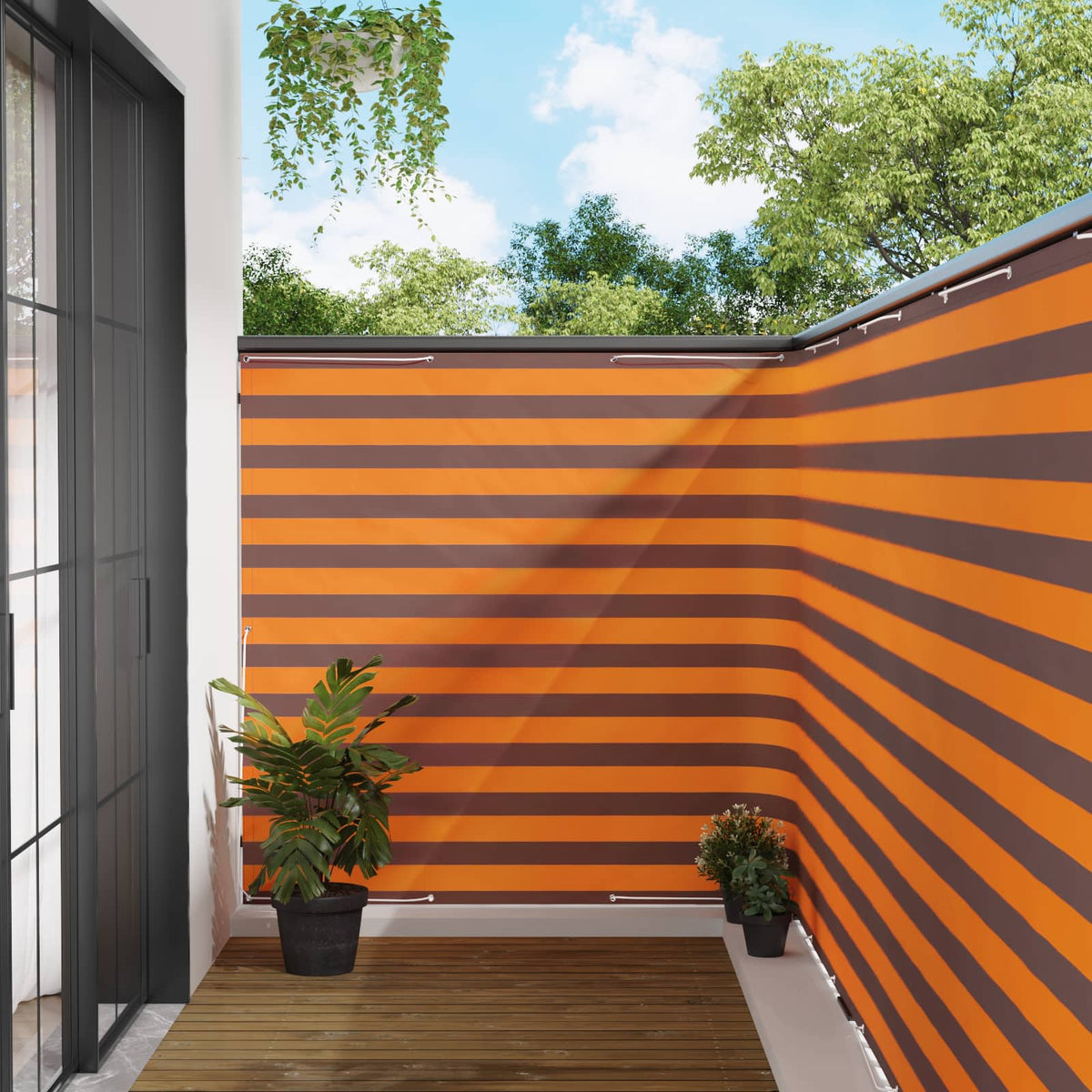 Balkon Privacy Scherm 150 x 800 cm Stof met PU-coating is nu te koop bij PeponiXL, paradijselijk wonen!