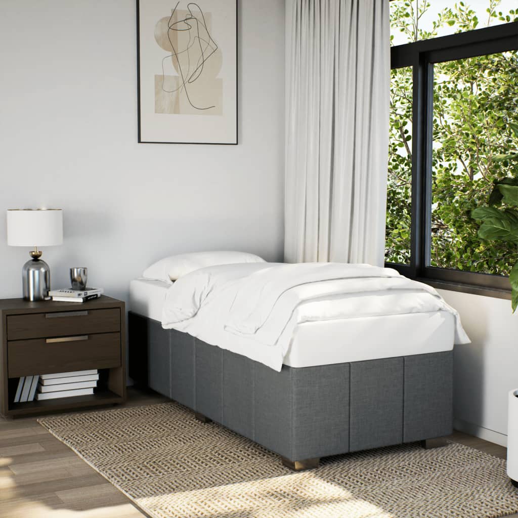 Bedframe zonder matras 80x200 cm stof donkergrijs is nu te koop bij PeponiXL, paradijselijk wonen!