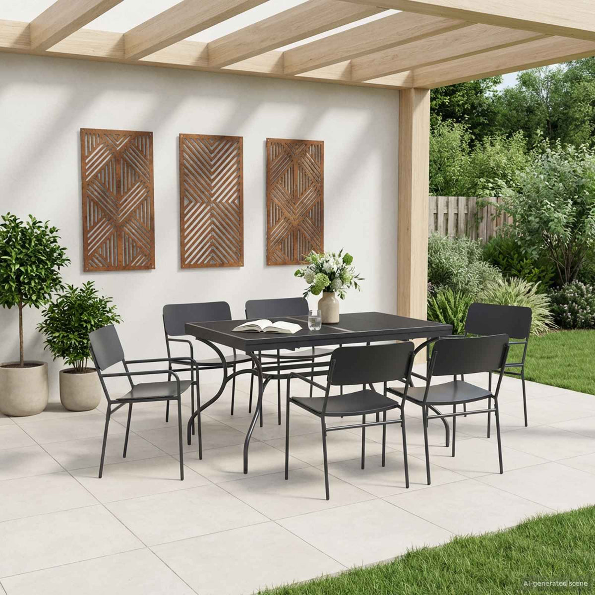 Uiterbreidbare Mesh Eettafel Antracietkleurig 212 x 90 x 76 cm is nu te koop bij PeponiXL, paradijselijk wonen!
