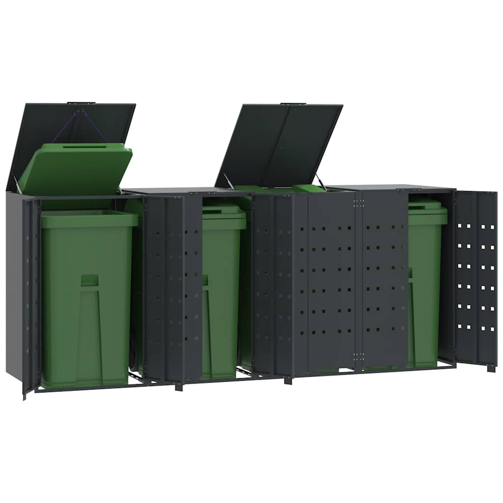 Containerberging 4 containers 276x79x117 cm staal antraciet is nu te koop bij PeponiXL, paradijselijk wonen!