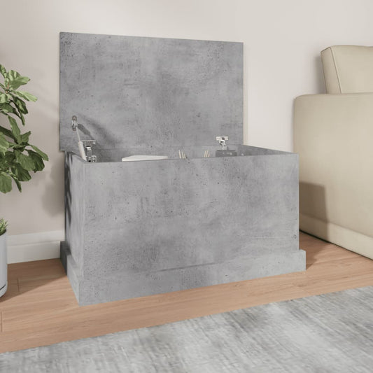 Opbergbox 70x40x38 cm bewerkt hout betongrijs is nu te koop bij PeponiXL, paradijselijk wonen!