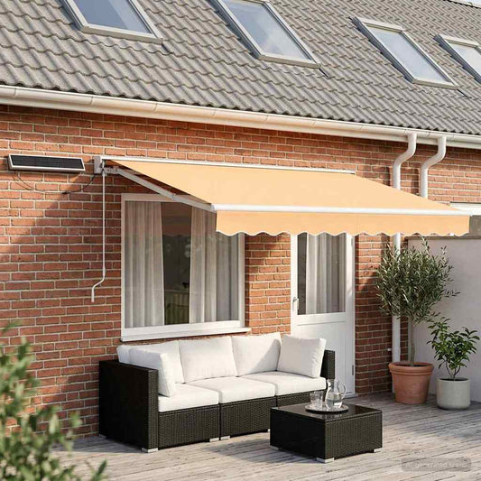 Elektrisch Uittrekbaar Zonnescherm Zand 5 × 3,5 m is nu te koop bij PeponiXL, paradijselijk wonen!