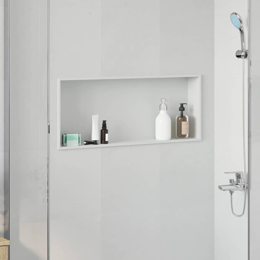 Douche Niche Wit 75 x 30 x 9,5 cm Roestvrij staal is nu te koop bij PeponiXL, paradijselijk wonen!
