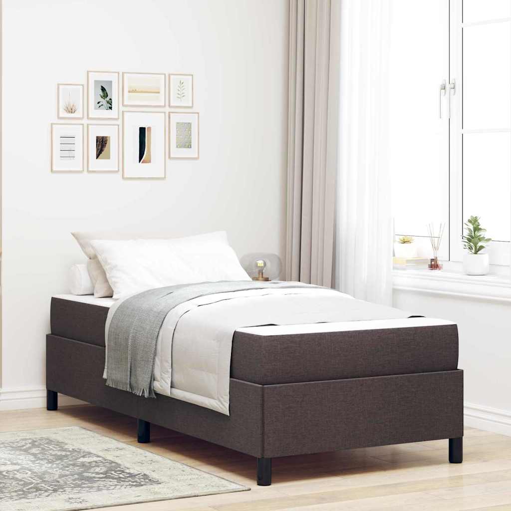 Boxspringbed Donkerbruin 80 x 200 cm Stof is nu te koop bij PeponiXL, paradijselijk wonen!