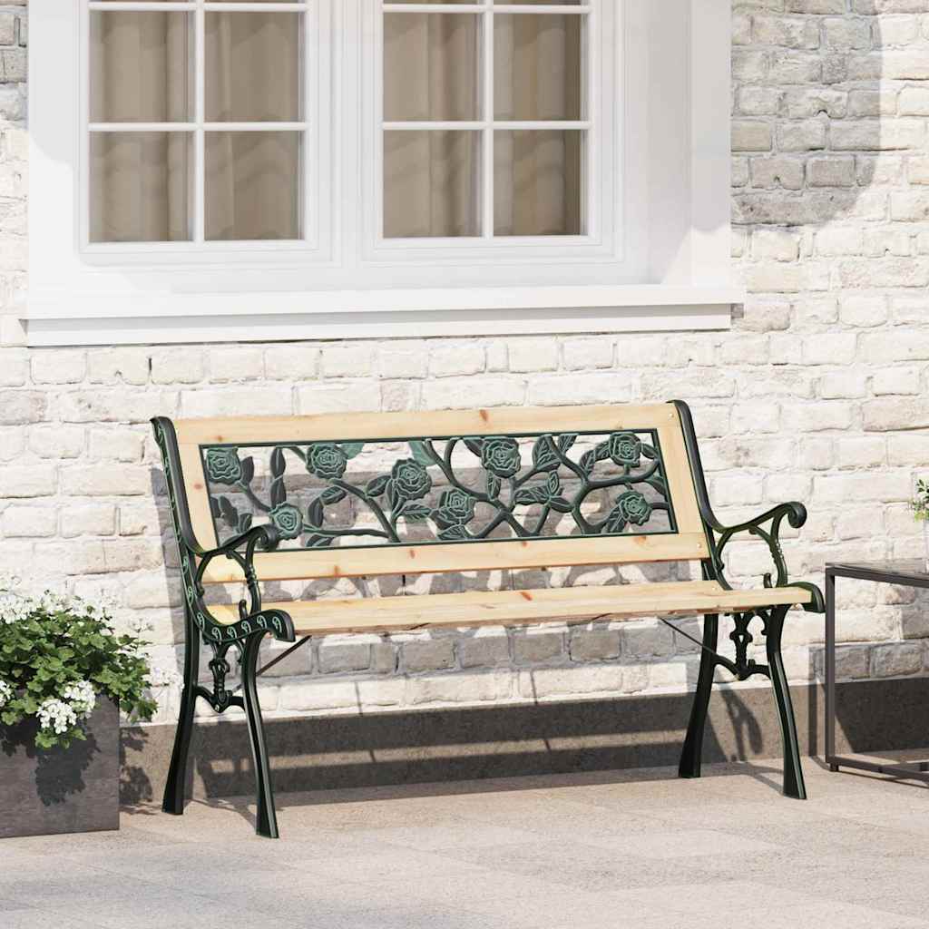 Tuinbank met kussen Bruin 116 x 54 x 73 cm Hout is nu te koop bij PeponiXL, paradijselijk wonen!