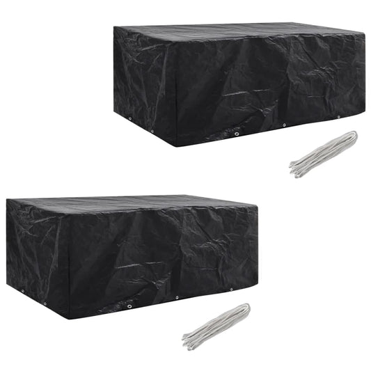 Tuinmeubelhoezen poly rattan 2 st 8-persoons 229x113 cm is nu te koop bij PeponiXL, paradijselijk wonen!