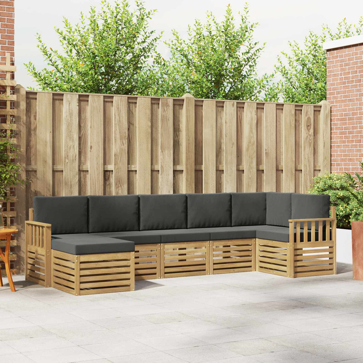 Buiten bankenset 7 pcs Wit en antracietkleurig is nu te koop bij PeponiXL, paradijselijk wonen!
