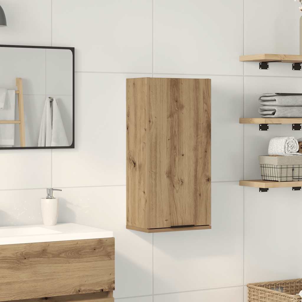 Badkamerkast wandgemonteerd 32x20x67 cm artisanaal eikenkleur is nu te koop bij PeponiXL, paradijselijk wonen!
