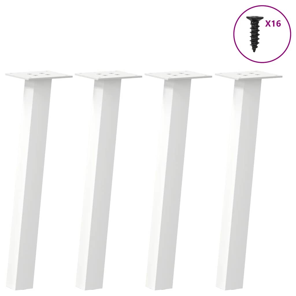 Salontafelpoten 4 st 30 cm staal wit is nu te koop bij PeponiXL, paradijselijk wonen!