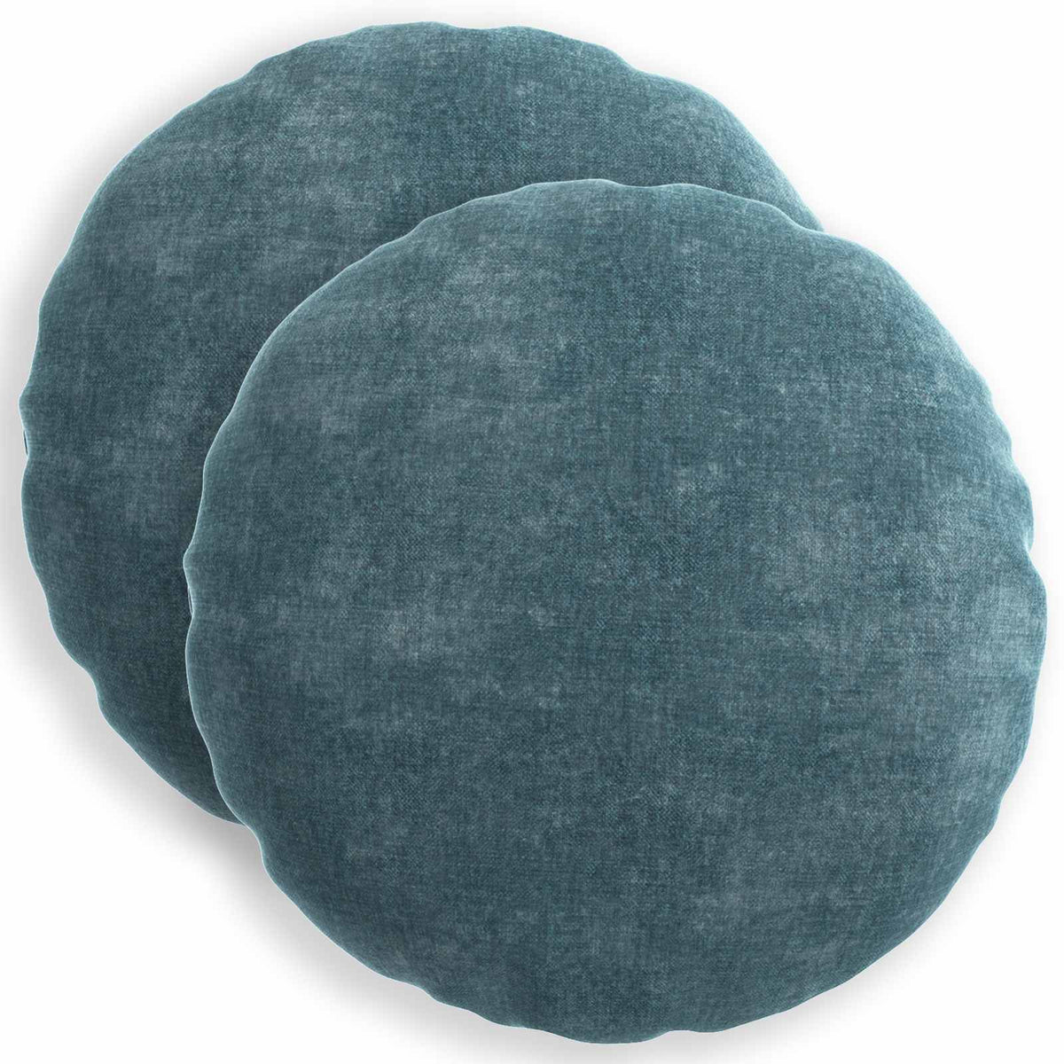Kussensloop 2 st HEERLEN Blauw Ø 50 cm Chenille Stof is nu te koop bij PeponiXL, paradijselijk wonen!