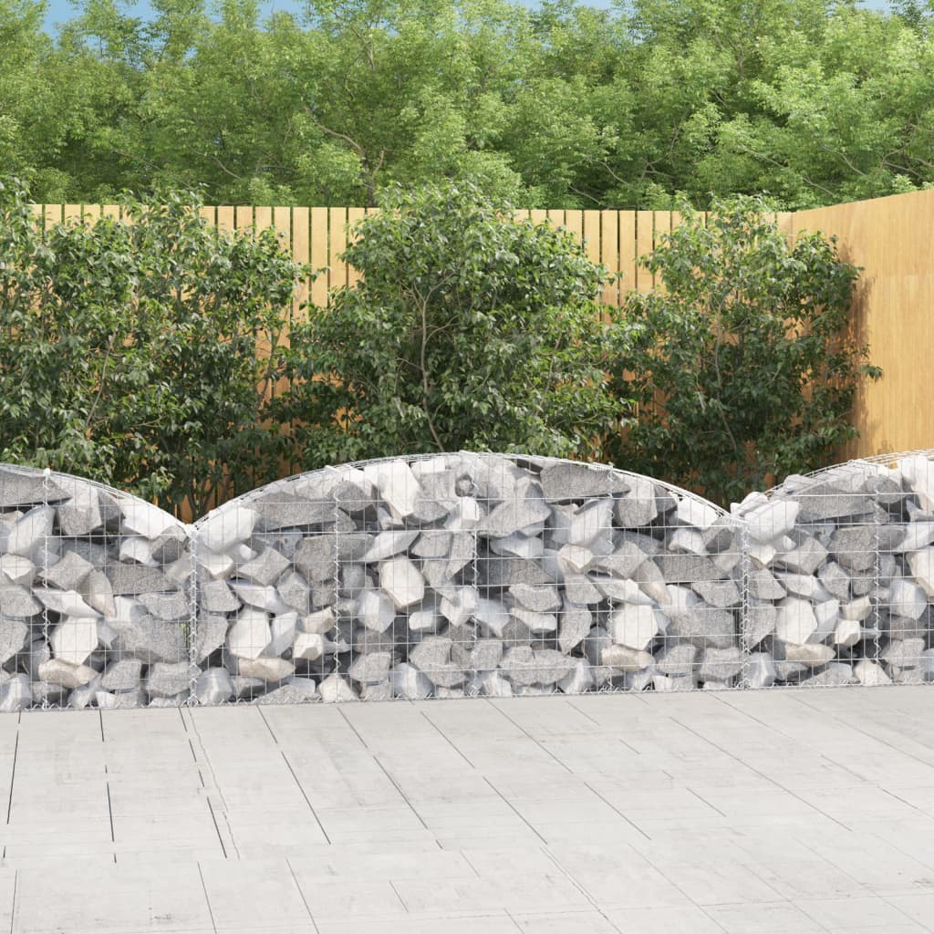 Schanskorf gewelfd 200x30x60/80 cm gegalvaniseerd ijzer is nu te koop bij PeponiXL, paradijselijk wonen!
