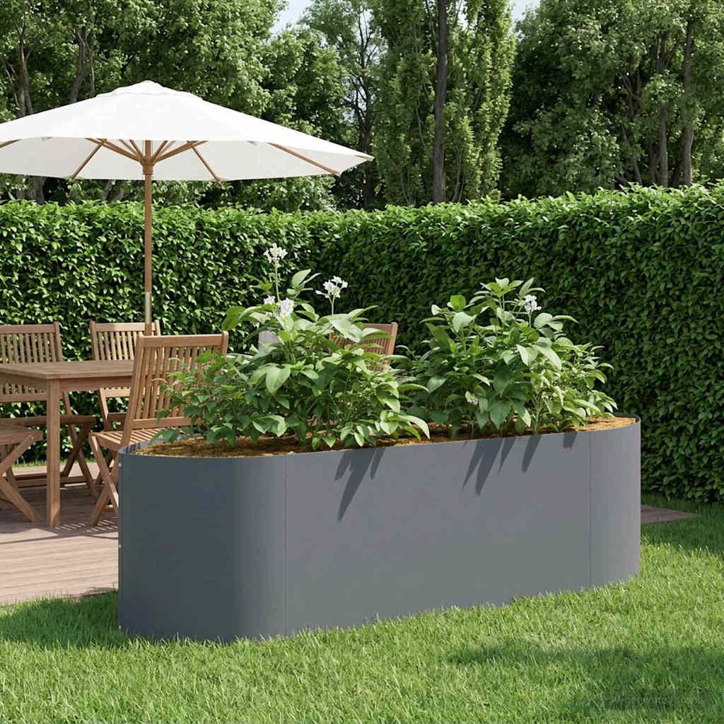 Verhoogd Tuinbed Antracietkleurig 140 x 40 x 40 cm Staal is nu te koop bij PeponiXL, paradijselijk wonen!