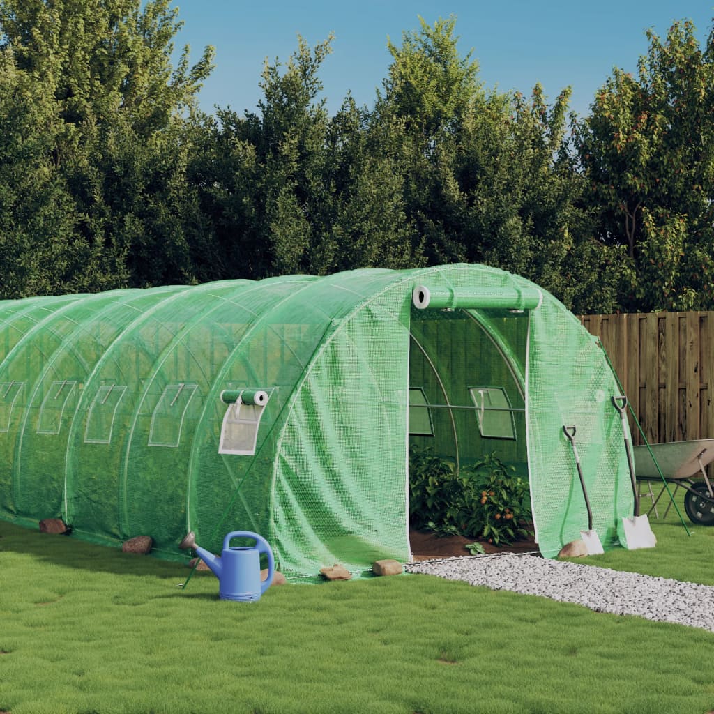 Tuinkas met stalen frame 72 m² 24x3x2 m groen is nu te koop bij PeponiXL, paradijselijk wonen!