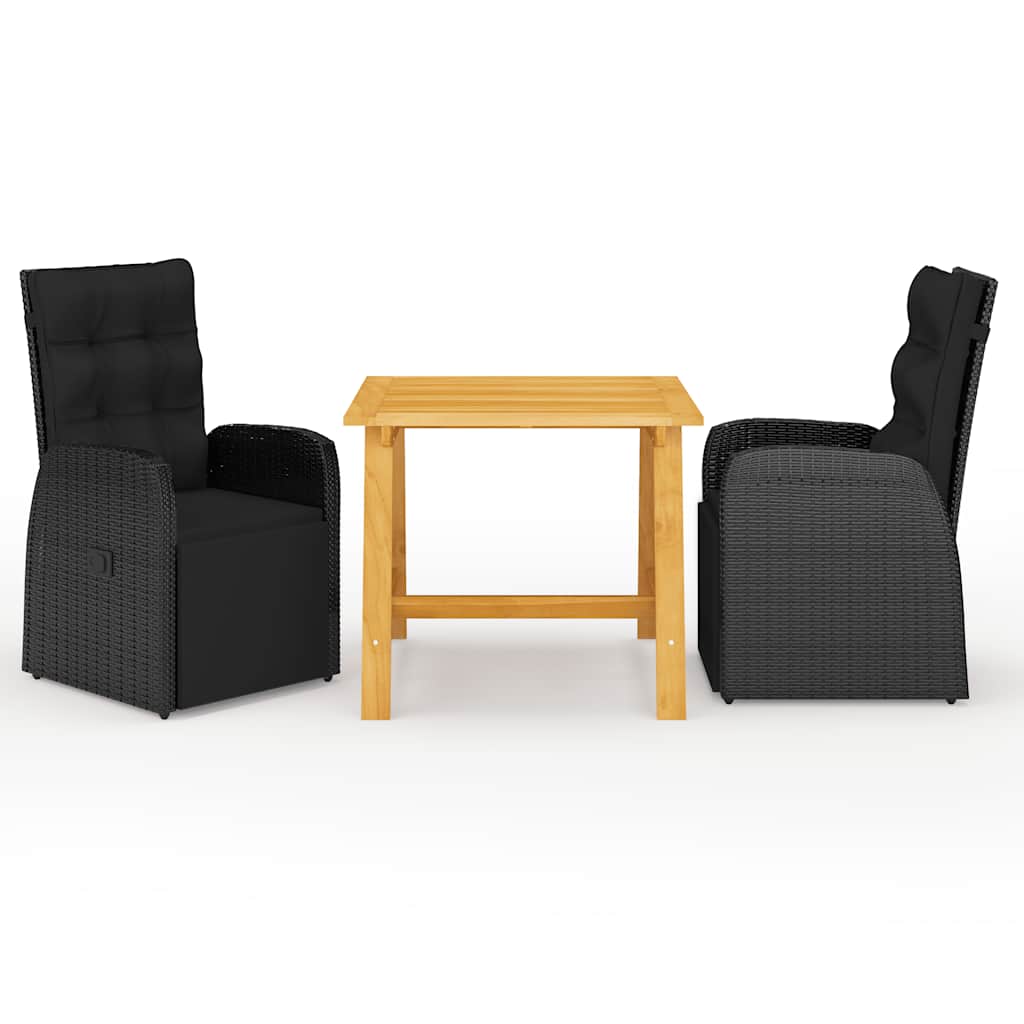 3-delige Tuinset zwart is nu te koop bij PeponiXL, paradijselijk wonen!