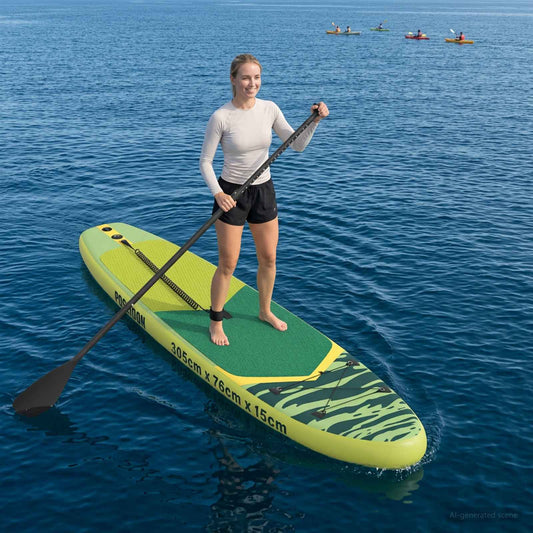 Opblaasbaar Stand Up Paddle Board POSEIDON 305 x 76 x 15 cm is nu te koop bij PeponiXL, paradijselijk wonen!