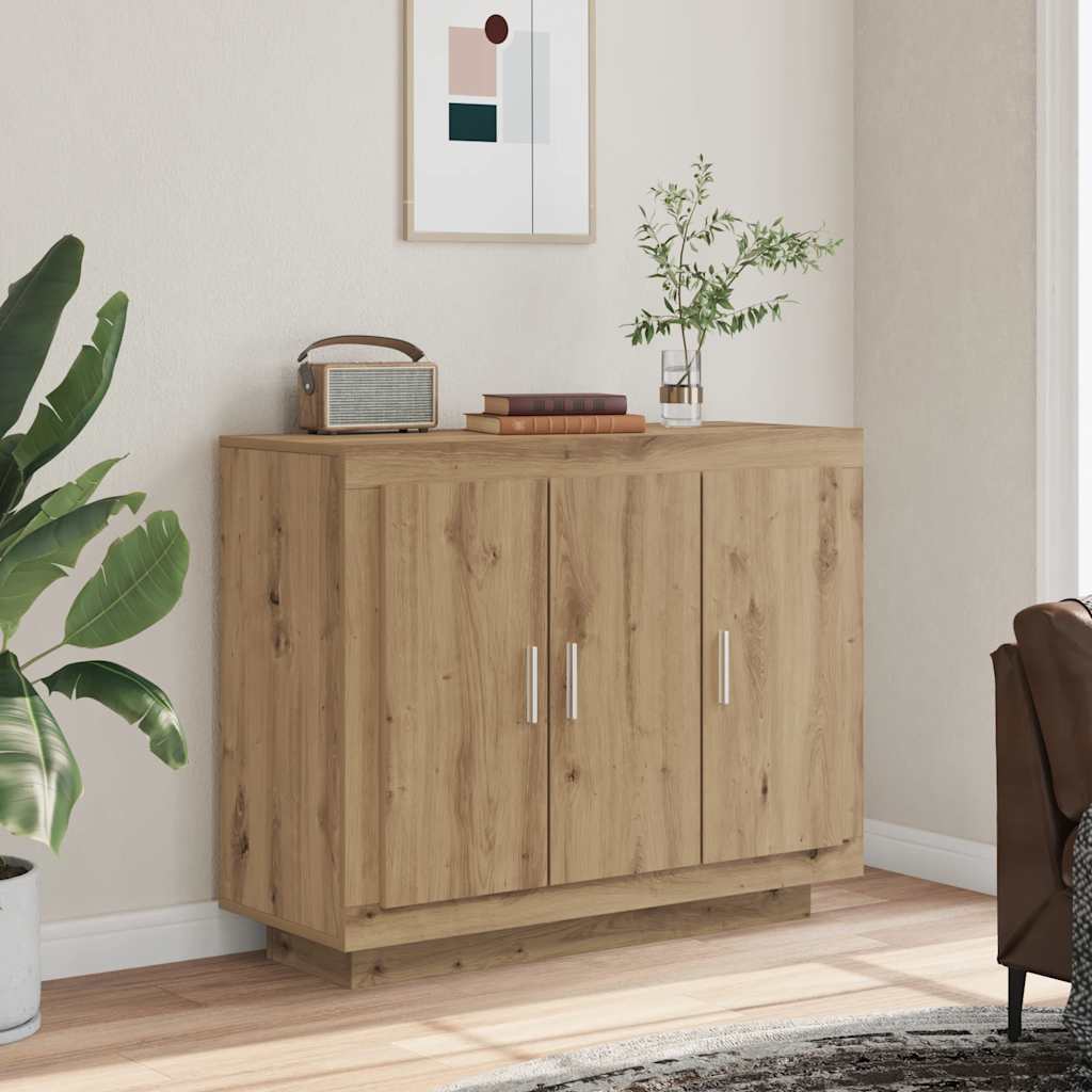 Dressoir 92x35x75 cm bewerkt hout artisanaal eikenkleur is nu te koop bij PeponiXL, paradijselijk wonen!