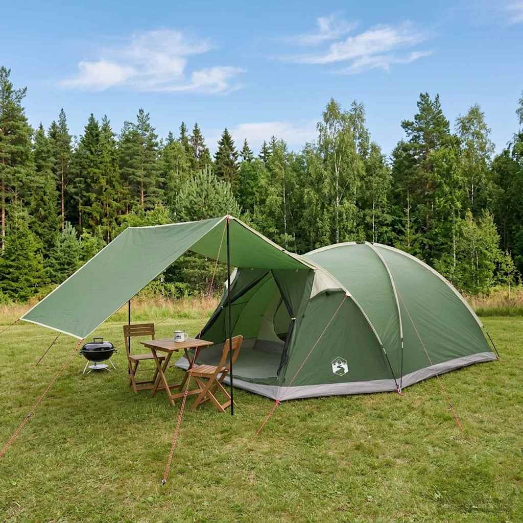 Huisje Tent met dak Groen 6-persoons Polyester en staal is nu te koop bij PeponiXL, paradijselijk wonen!