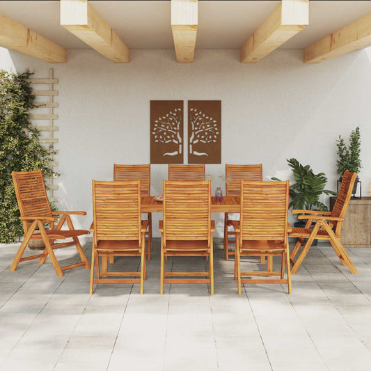 Tuin eettafelset 9 st Bruin Massief Acaciahout is nu te koop bij PeponiXL, paradijselijk wonen!