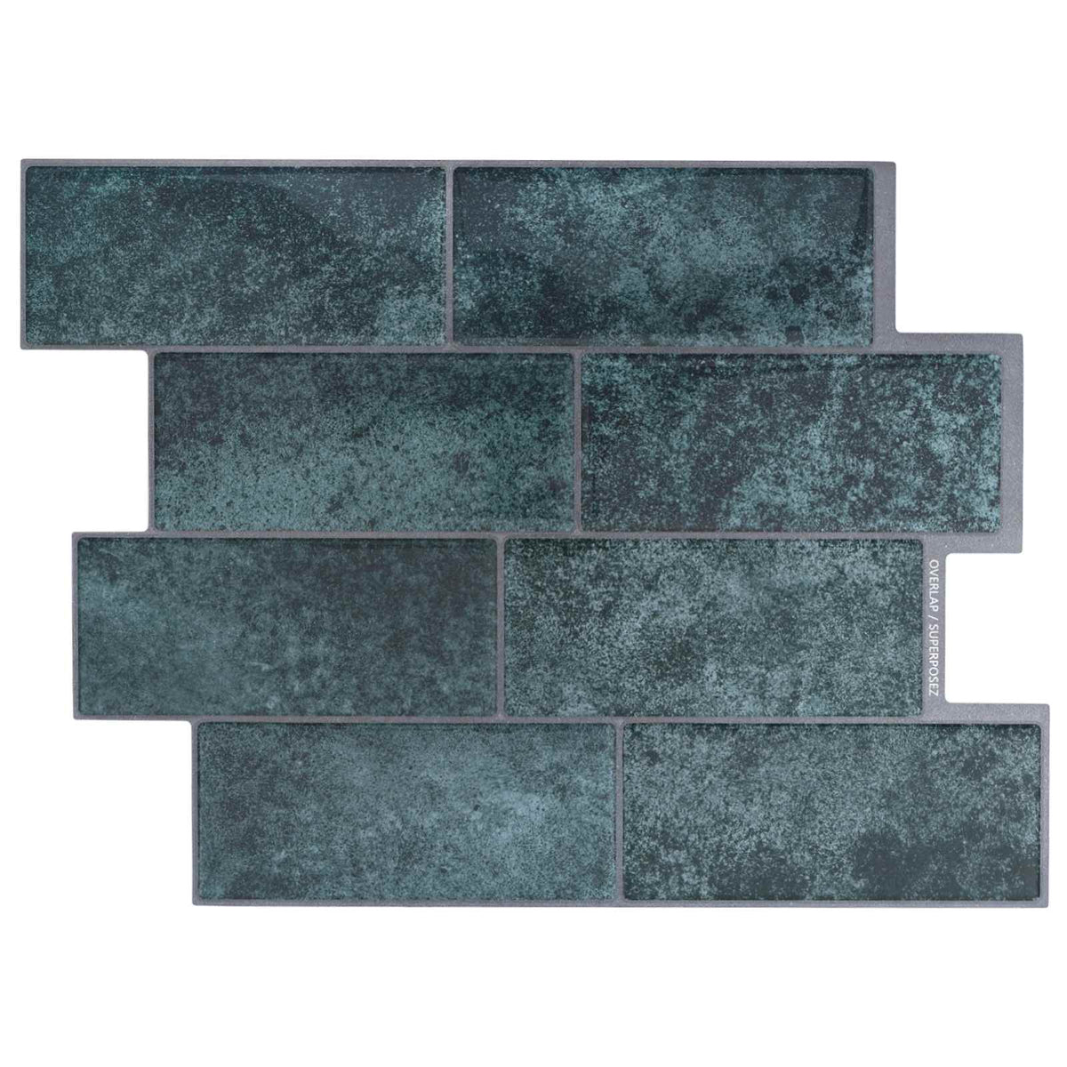 Subway Tegel 20 pcs Blauw Groen 29 x 21 cm Polyurethaan en PET is nu te koop bij PeponiXL, paradijselijk wonen!