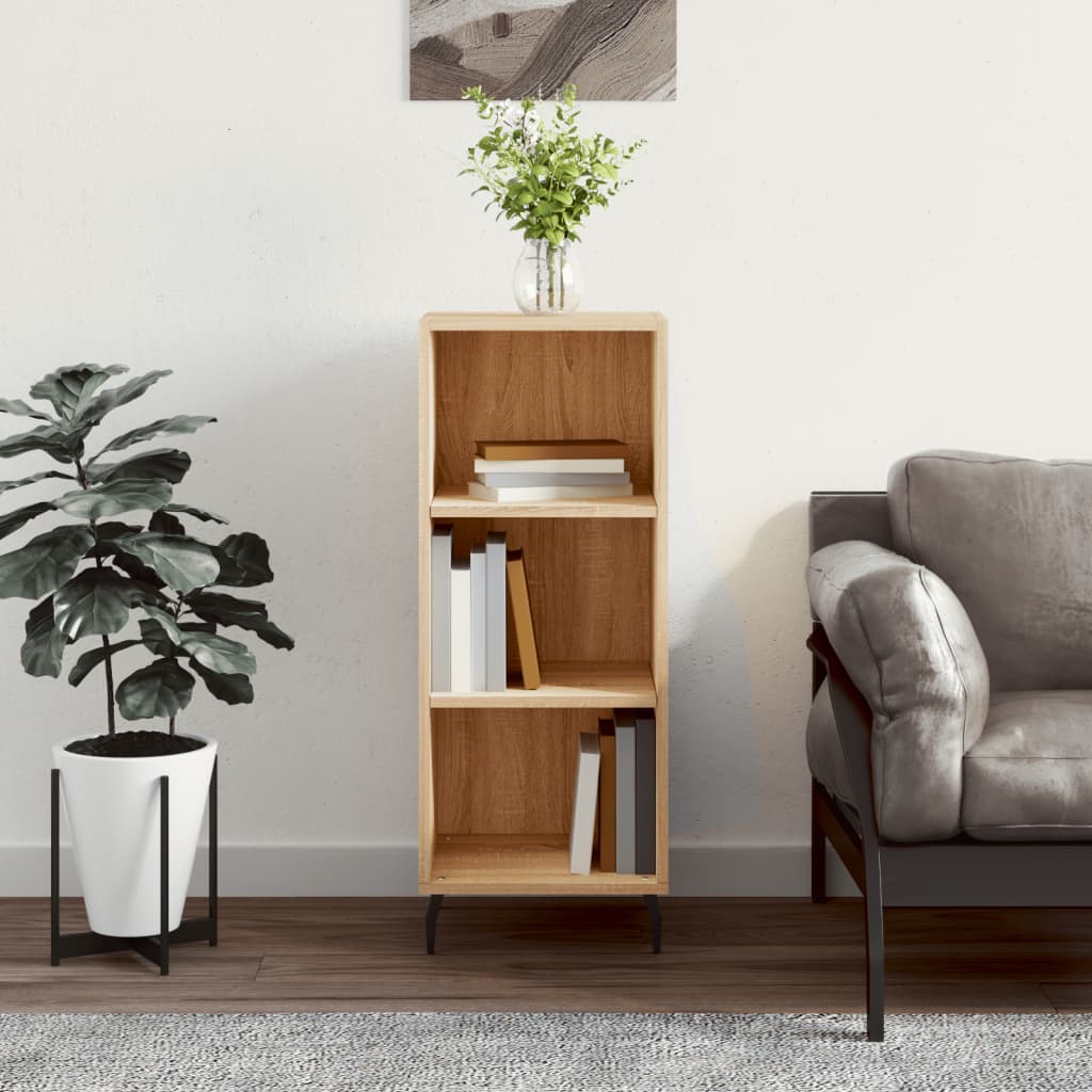 Dressoir 34,5x32,5x90 cm bewerkt hout sonoma eikenkleurig is nu te koop bij PeponiXL, paradijselijk wonen!