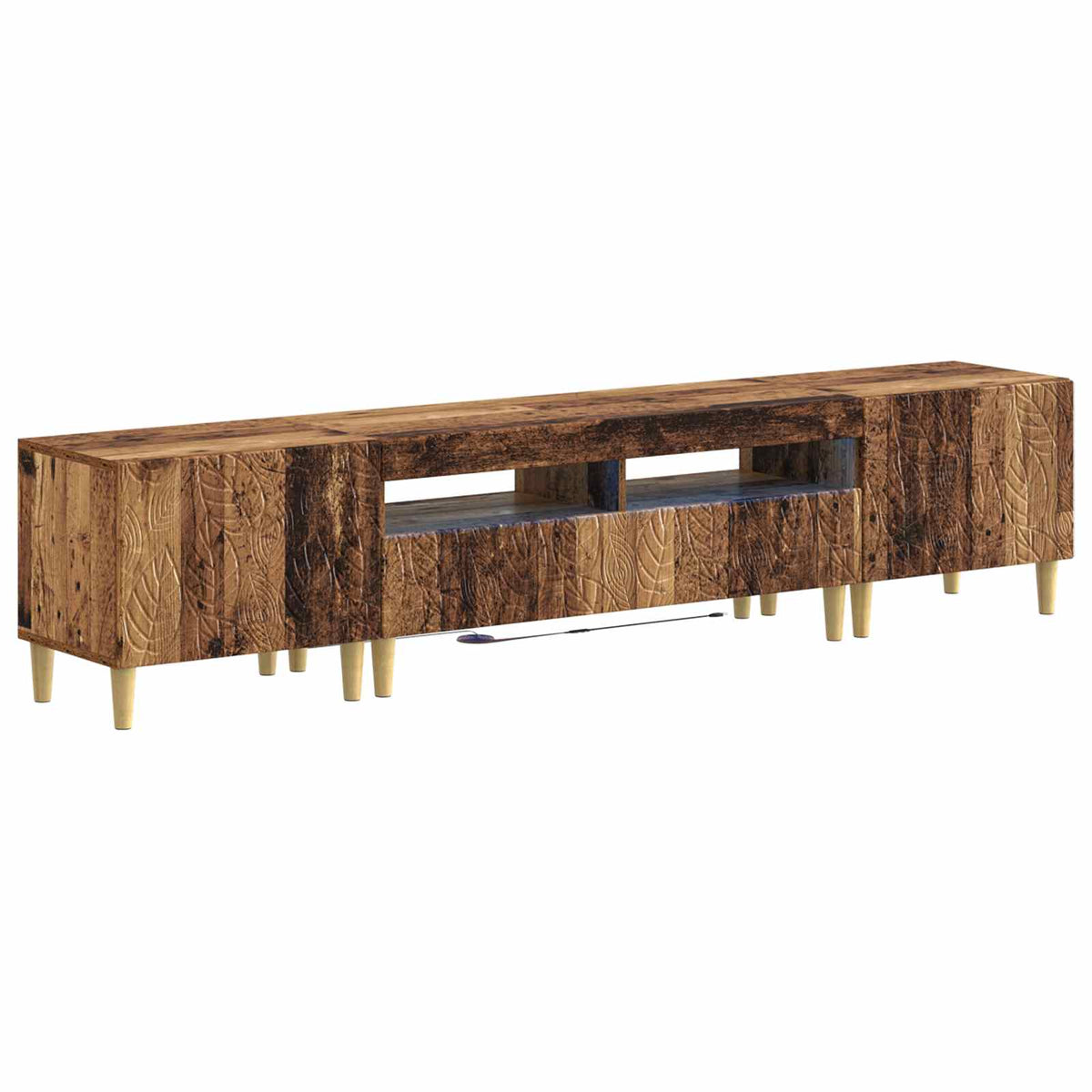 5-delige LED TV-kast Oud hout Bewerkt hout is nu te koop bij PeponiXL, paradijselijk wonen!