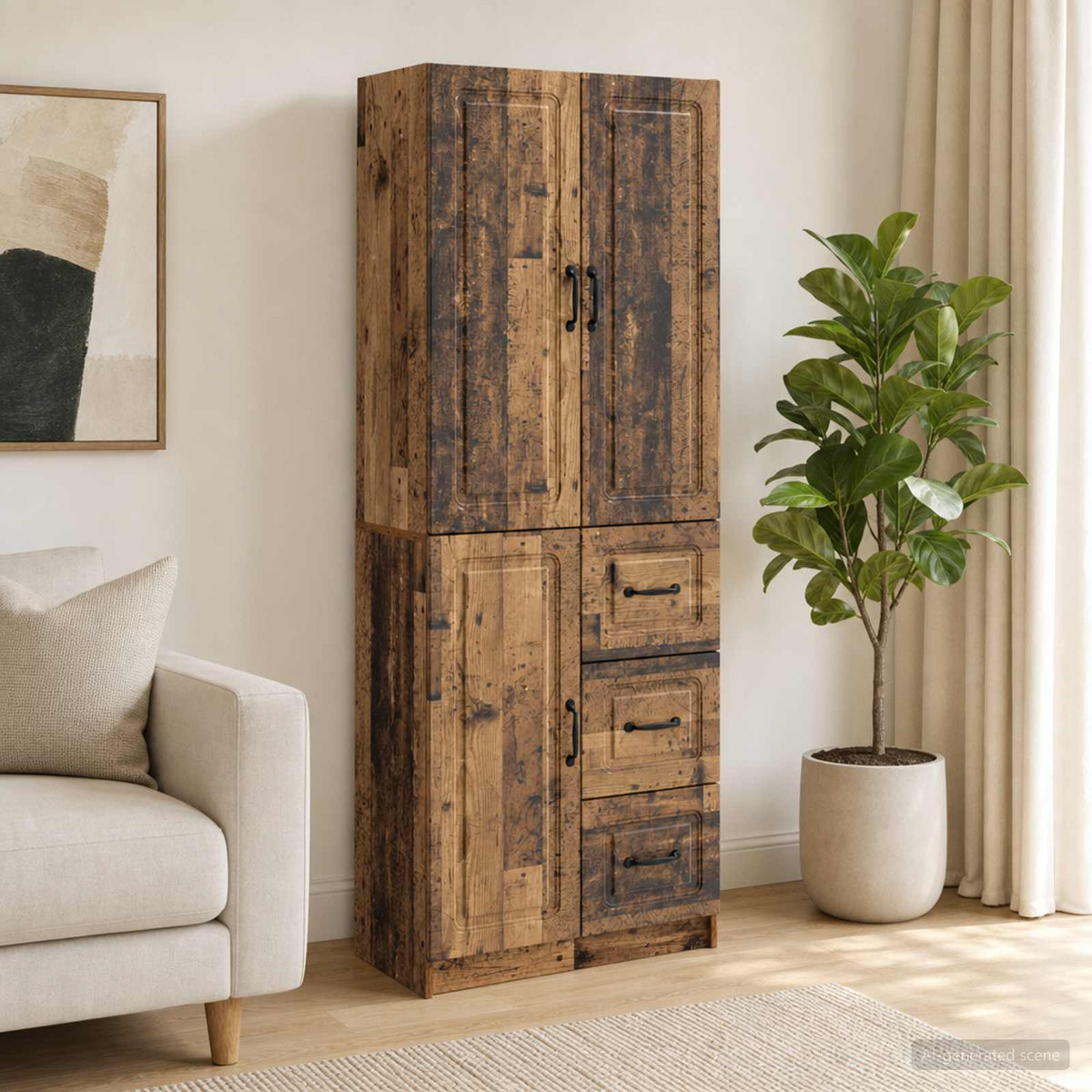 Kastenset 2 pcs Oud hout Bewerkt hout is nu te koop bij PeponiXL, paradijselijk wonen!