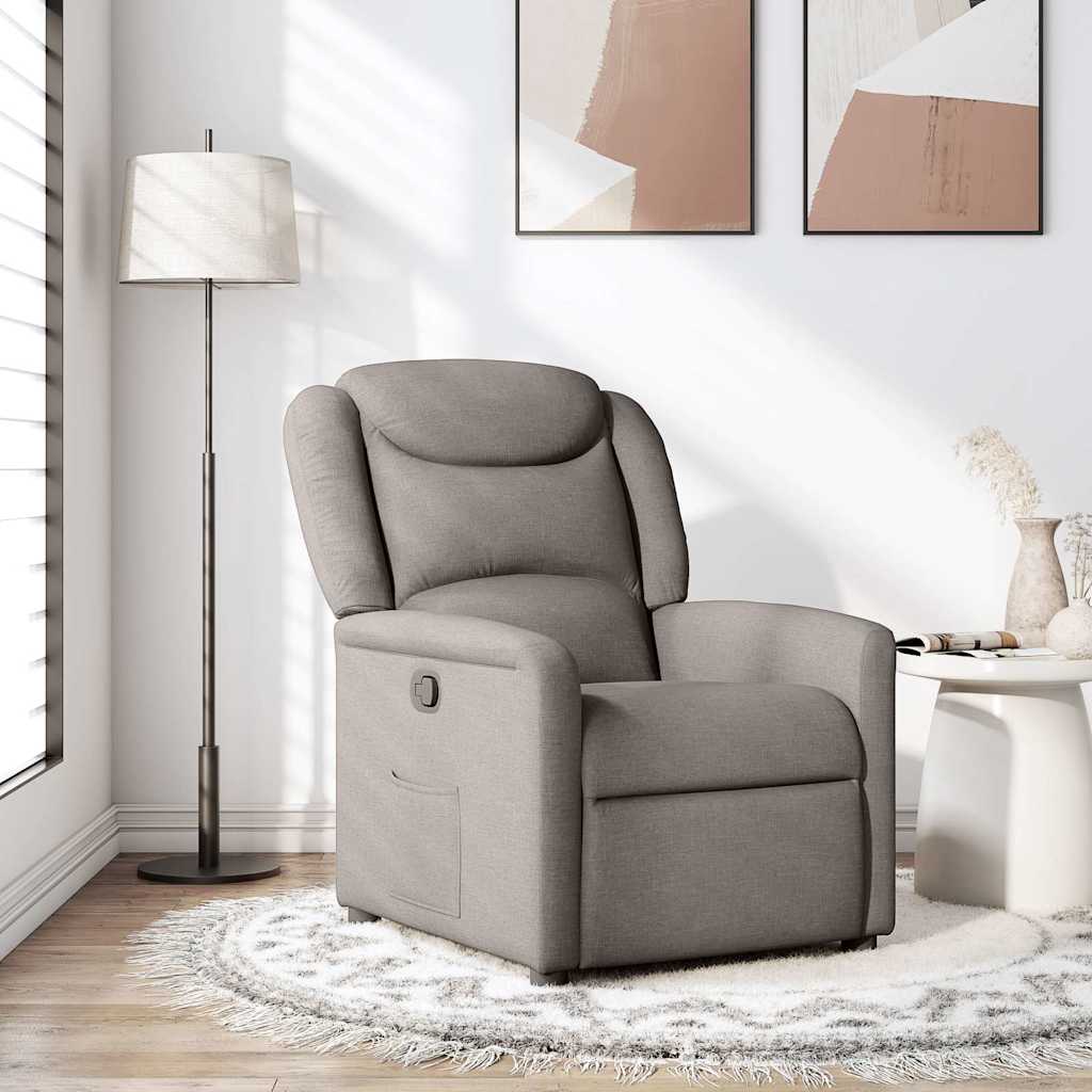 Fauteuil verstelbaar stof taupe is nu te koop bij PeponiXL, paradijselijk wonen!