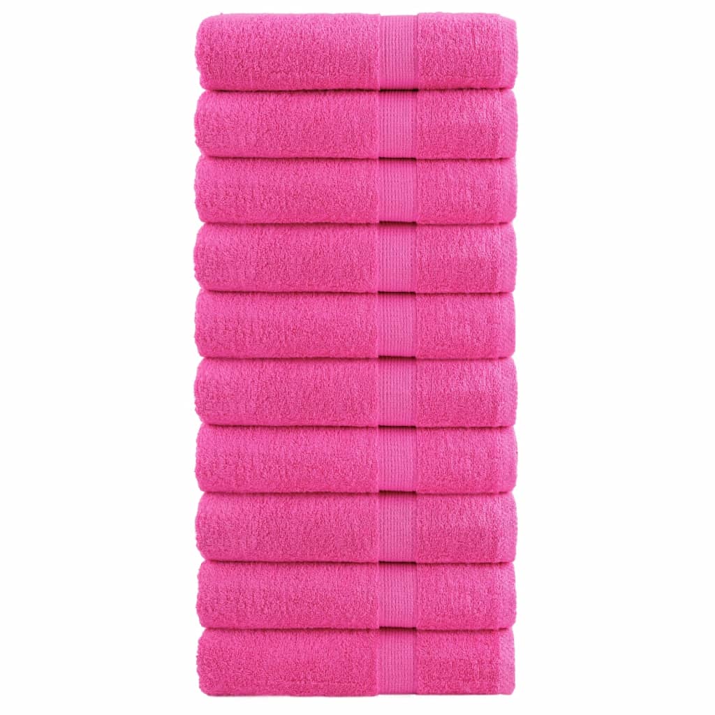 Handdoeken SOLUND 10 st 600 g/m² 50x100 cm roze is nu te koop bij PeponiXL, paradijselijk wonen!