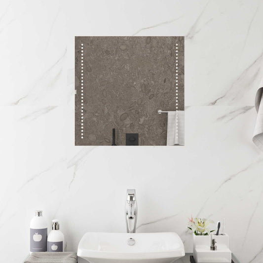 LED Badkamer Spiegel Transparant 50 x 50 cm gehard glas is nu te koop bij PeponiXL, paradijselijk wonen!