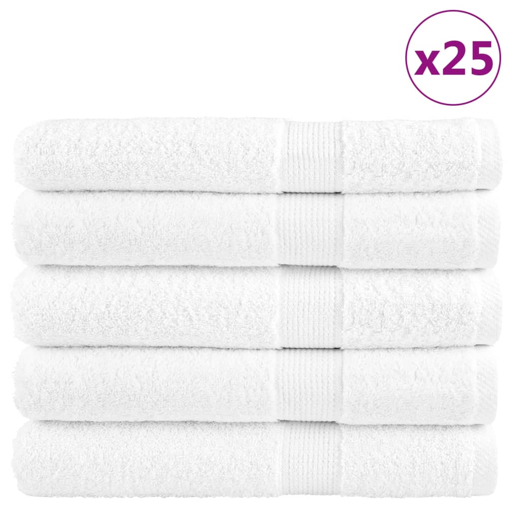 Handdoeken SOLUND 25 st 600 g/m² 100x200cm wit is nu te koop bij PeponiXL, paradijselijk wonen!