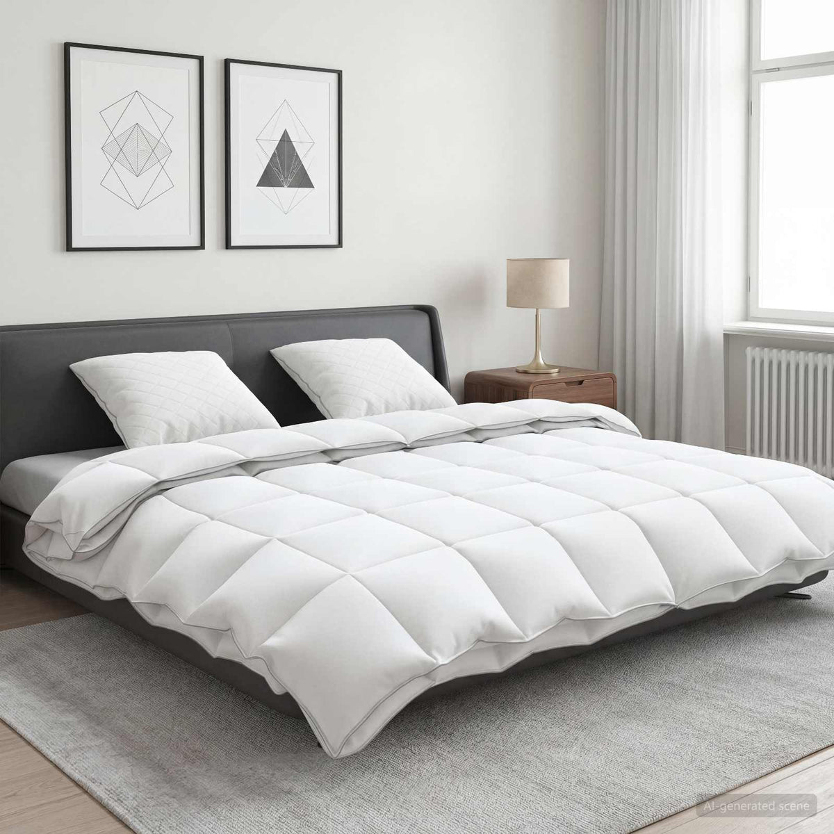 90% ganzen dons dekbedset FULDA 3 st 200 x 240 cm 310 GSM Wit is nu te koop bij PeponiXL, paradijselijk wonen!