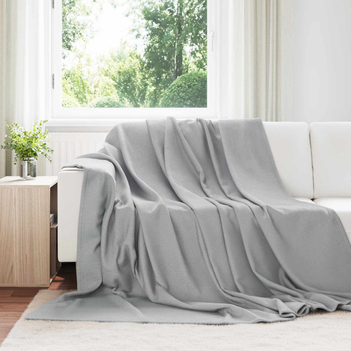 Gooi Deken Grijs 270 x 240 cm Fleece is nu te koop bij PeponiXL, paradijselijk wonen!