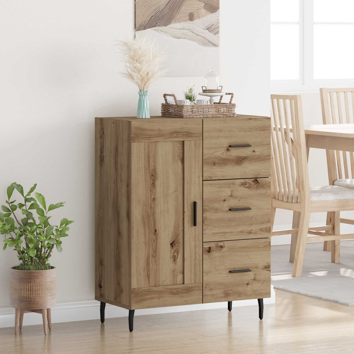 Dressoir Artisan Eiken 69,5 x 34 x 90 cm is nu te koop bij PeponiXL, paradijselijk wonen!