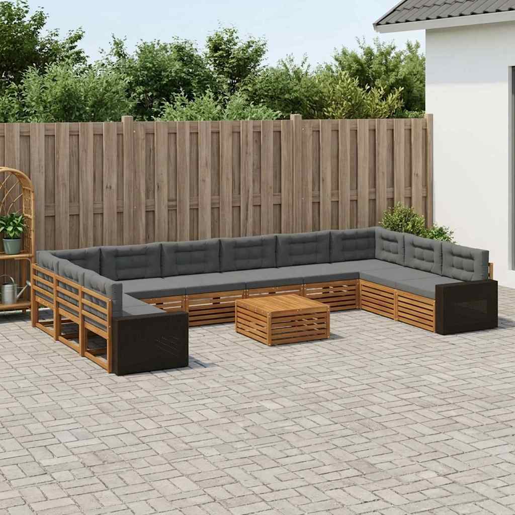 Sofa-Sets met kussen 11 pcs Massief Acaciahout is nu te koop bij PeponiXL, paradijselijk wonen!