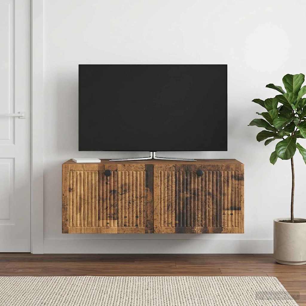 Wandbeugel TV-kast Oud hout 78,5 x 41 x 30 cm Bewerkt hout is nu te koop bij PeponiXL, paradijselijk wonen!