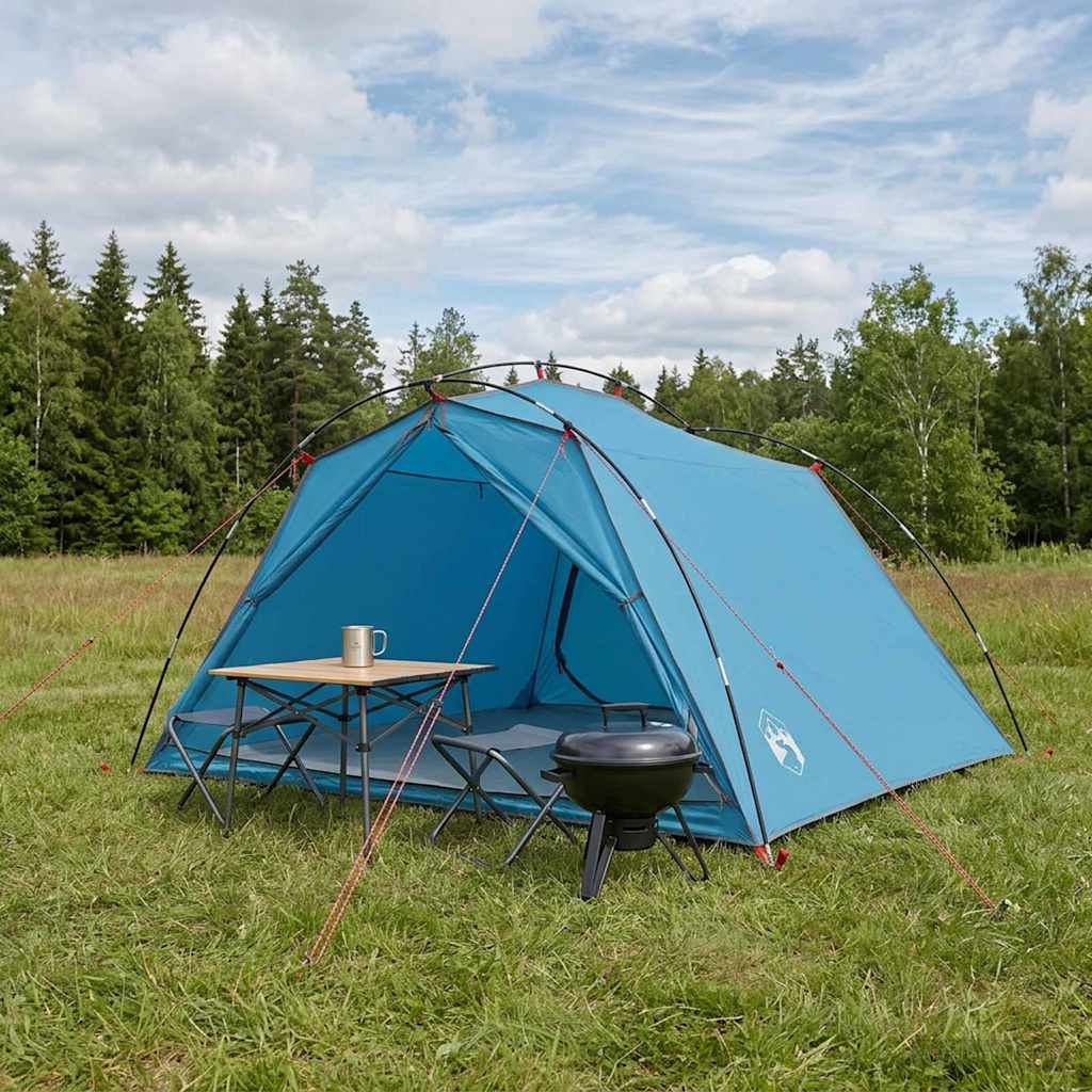 Tunneltent Blauw 4-persoons 185T Polyester met PU Coating is nu te koop bij PeponiXL, paradijselijk wonen!