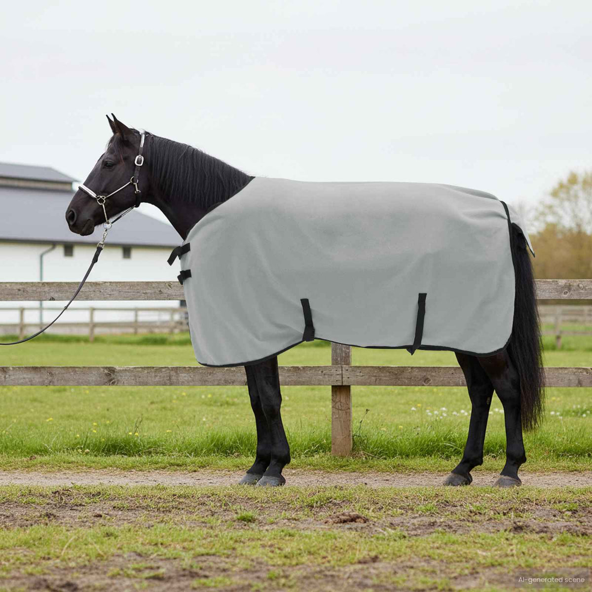 Paardendeken Volledig Lichtgrijs en Roze 85 cm Polyester is nu te koop bij PeponiXL, paradijselijk wonen!