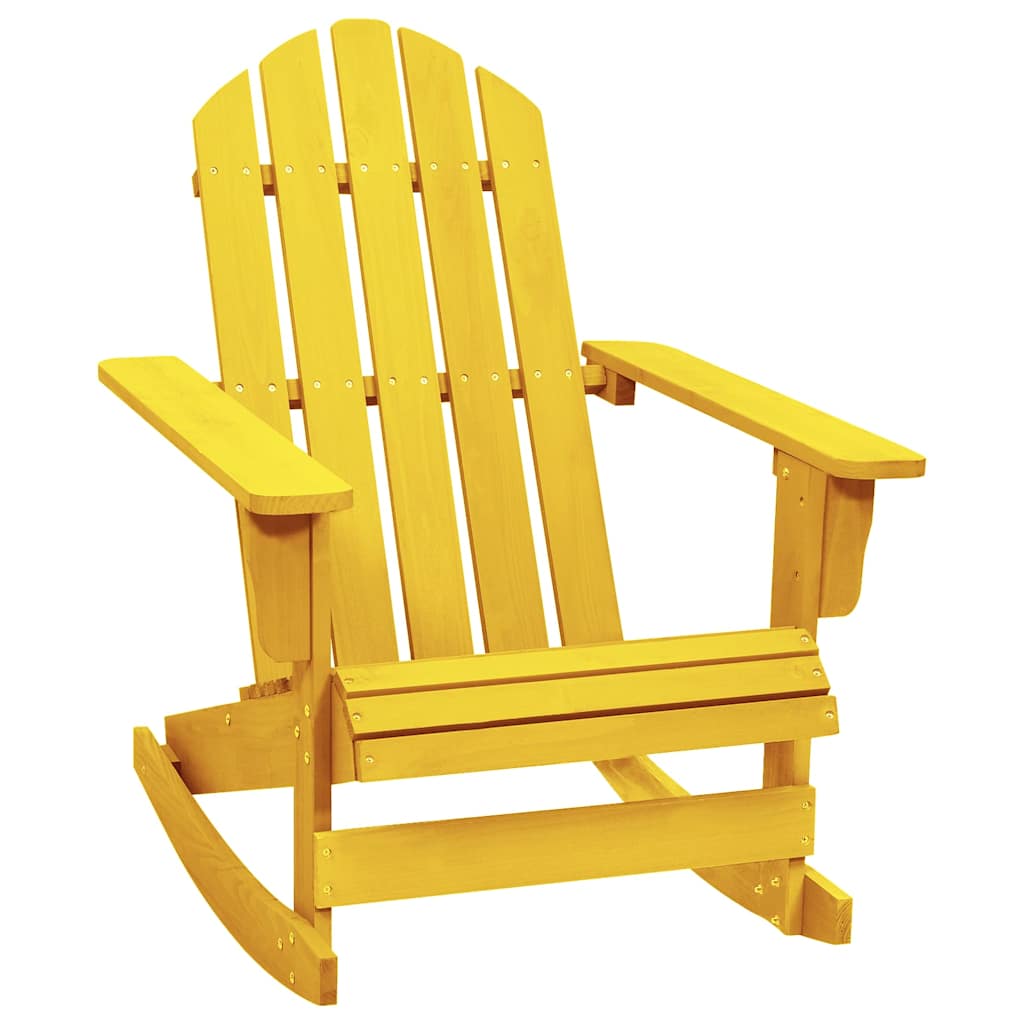 Schommelstoel Adirondack massief vurenhout geel is nu te koop bij PeponiXL, paradijselijk wonen!