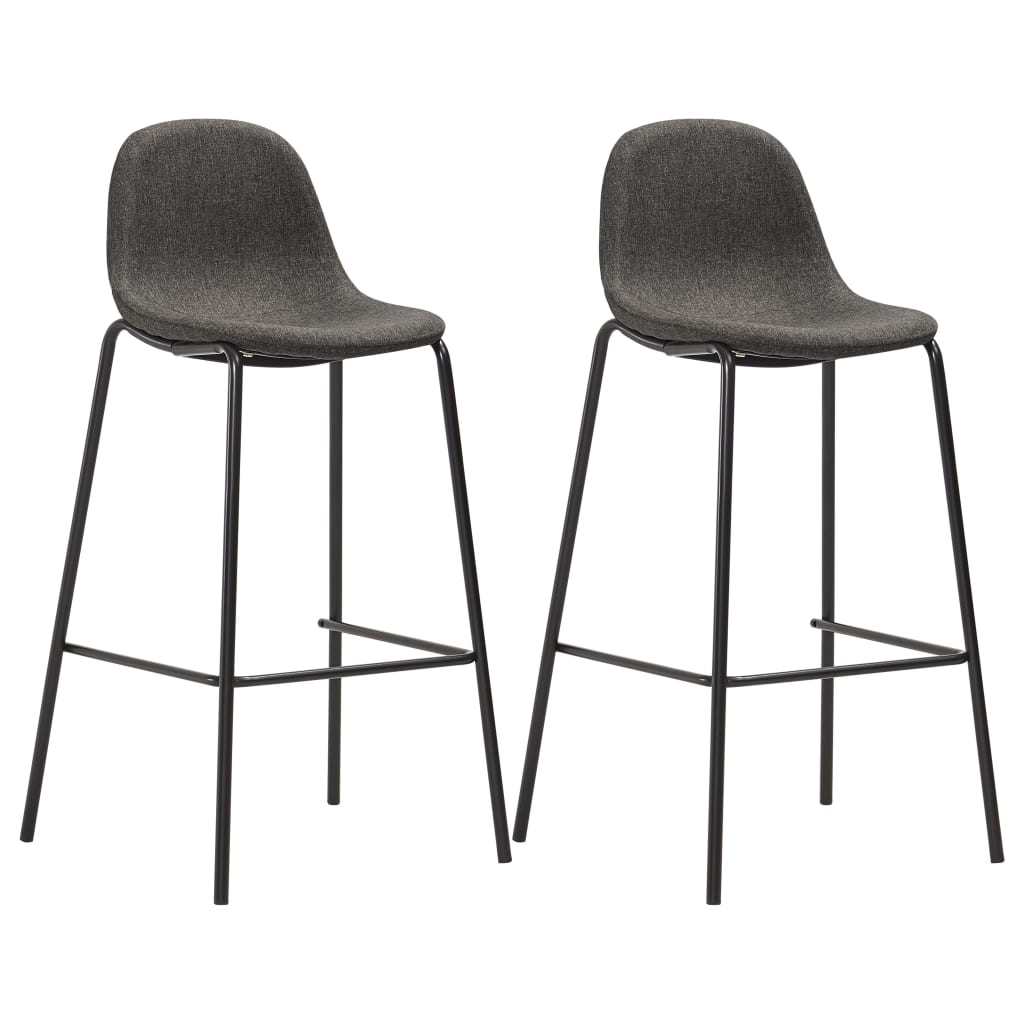 Barstoelen 2 st stof donkergrijs is nu te koop bij PeponiXL, paradijselijk wonen!