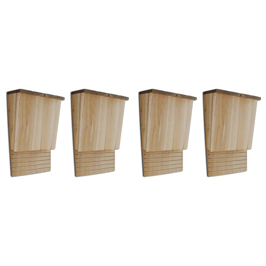 Vleermuizenkasten 4 st 22x12x34 cm hout is nu te koop bij PeponiXL, paradijselijk wonen!