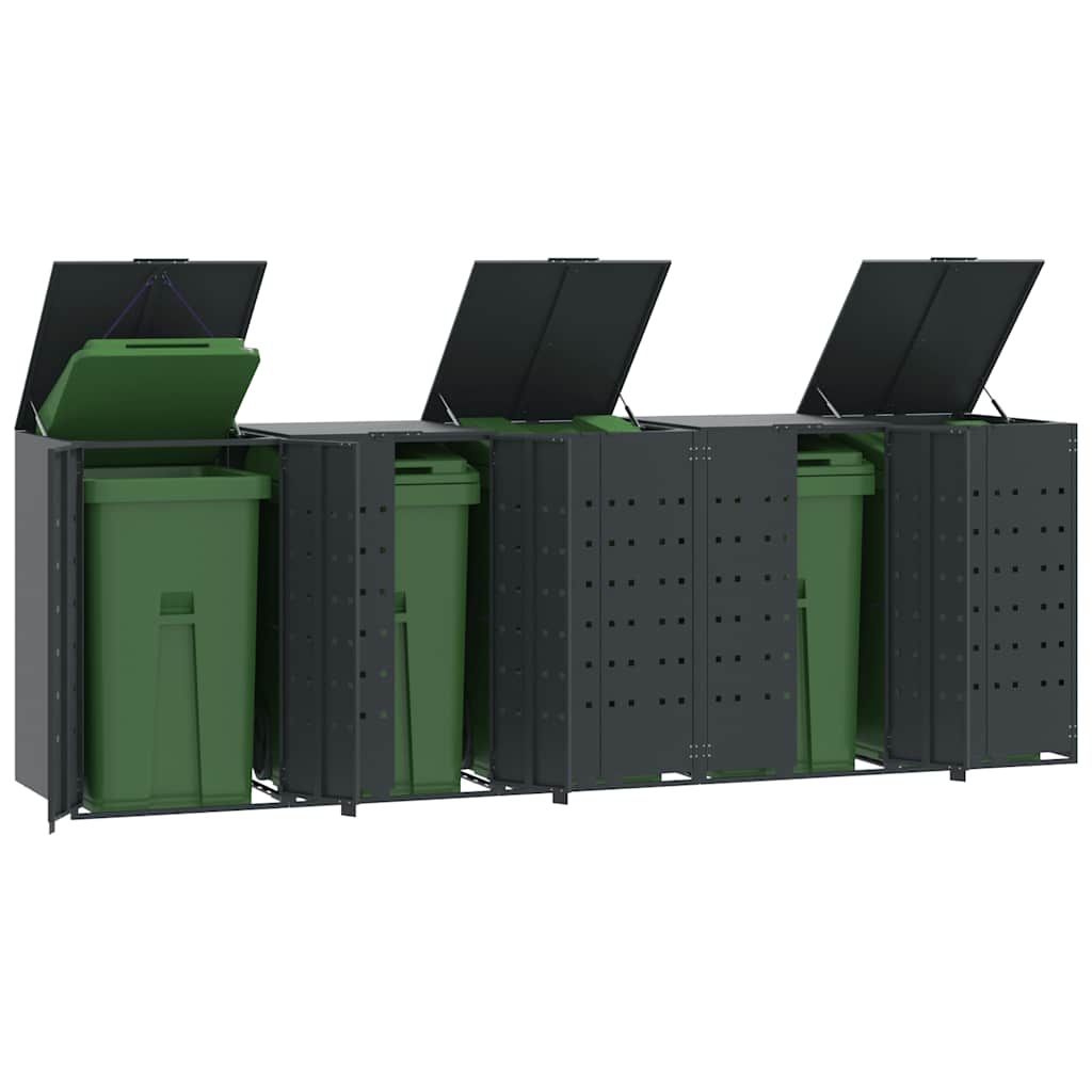 Containerberging 5 containers 345x79x117 cm staal antraciet is nu te koop bij PeponiXL, paradijselijk wonen!