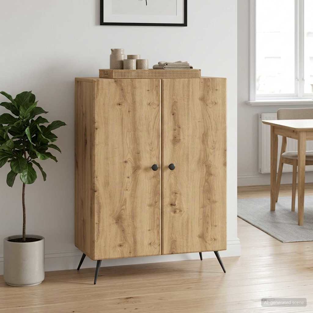Dressoir Artisanaal eiken 66 x 34,5 x 90 cm Bewerkt hout is nu te koop bij PeponiXL, paradijselijk wonen!