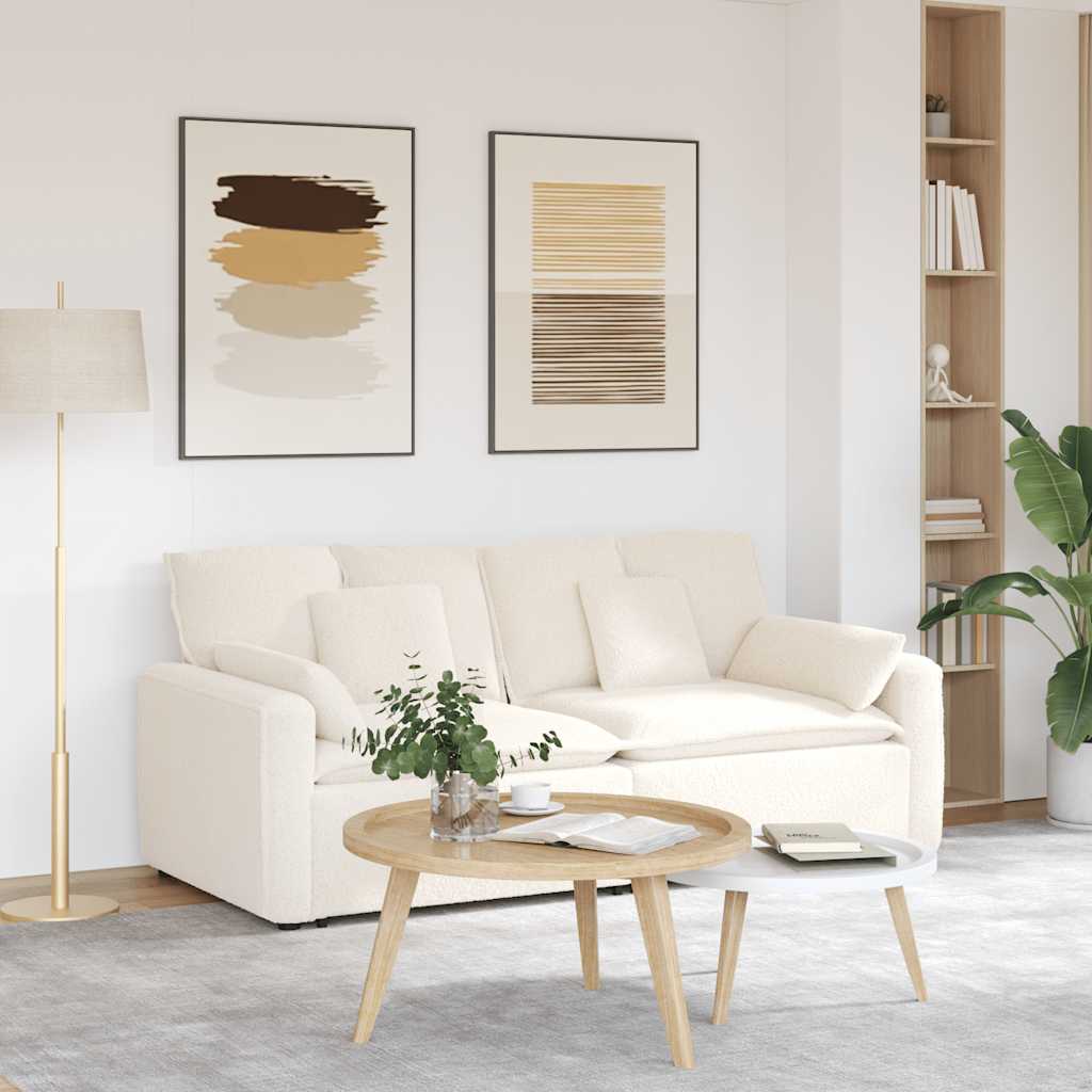 Modulaire bank met kussens crèmekleurig is nu te koop bij PeponiXL, paradijselijk wonen!