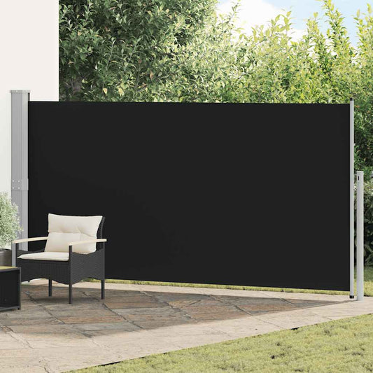 Windscherm uittrekbaar 160x500 cm zwart is nu te koop bij PeponiXL, paradijselijk wonen!
