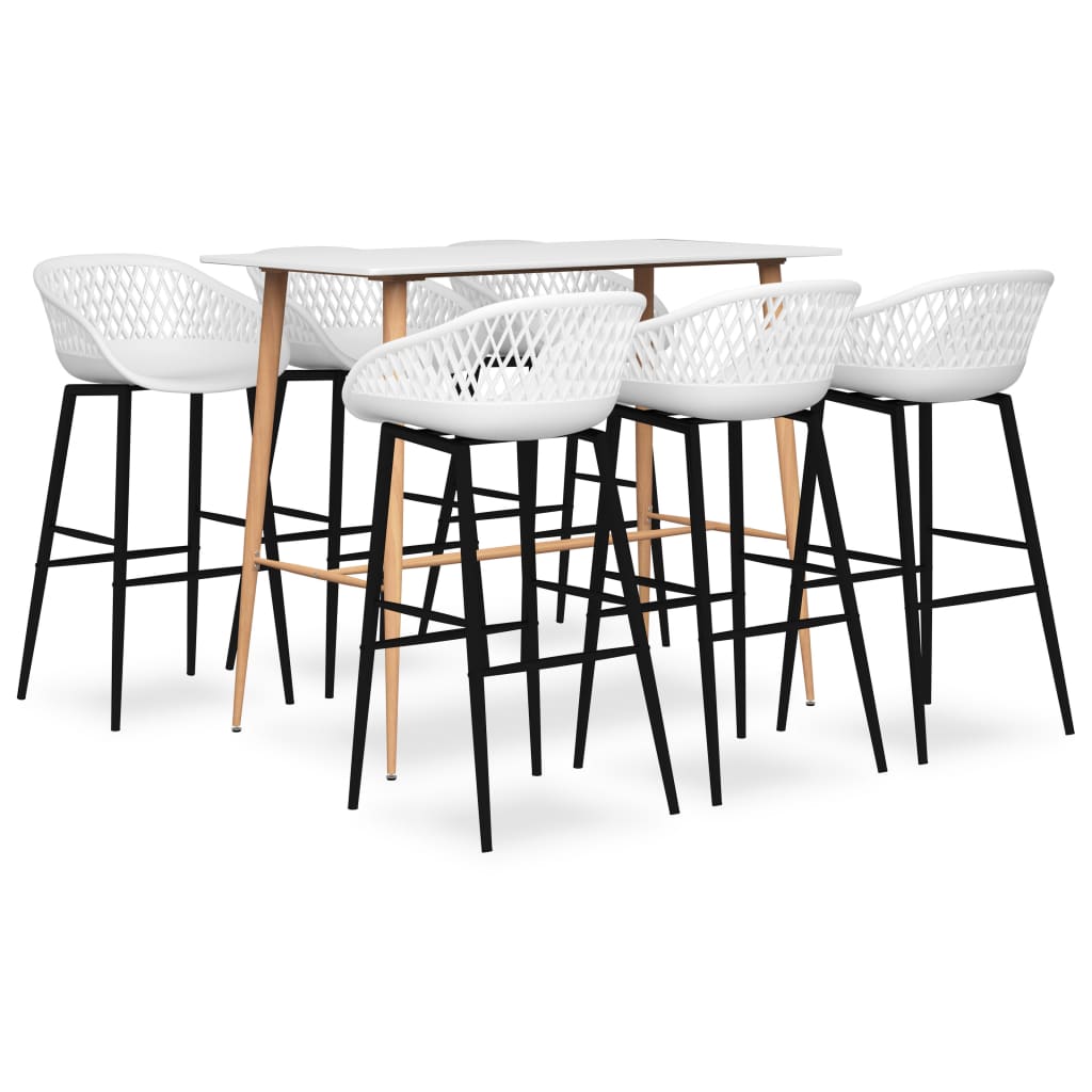 7-delige Barset wit is nu te koop bij PeponiXL, paradijselijk wonen!