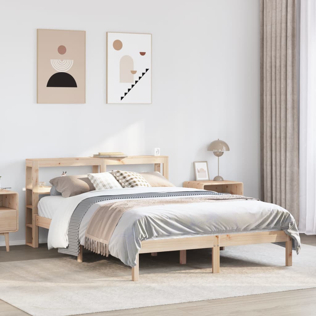 Bedframe zonder matras massief grenenhout 140x200 cm is nu te koop bij PeponiXL, paradijselijk wonen!